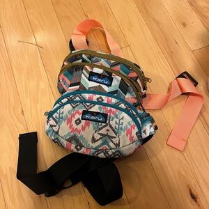 KAVU Bright Patterned Waist Bags